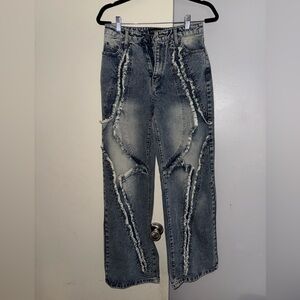 Fashion Nova So Electric Straight Leg Jeans - Vintage Wash Size 5